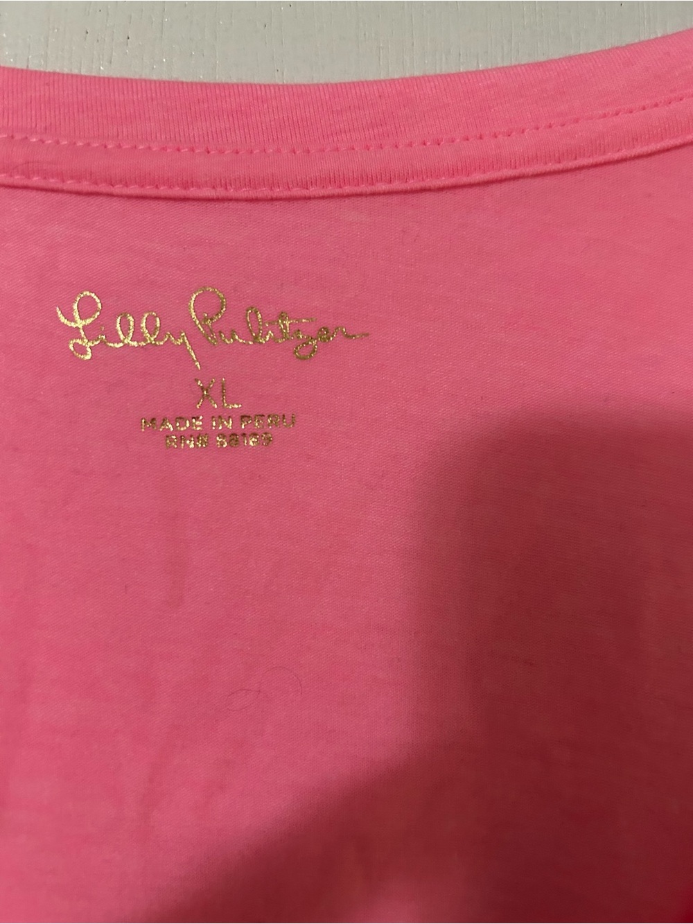 Lilly Pulitzer Bright Pink V-Neck Long Sleeve Top - Picture 4 of 6